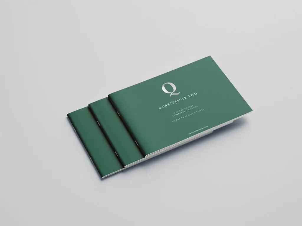 Quartermile Two brochure cover designed by Designworks